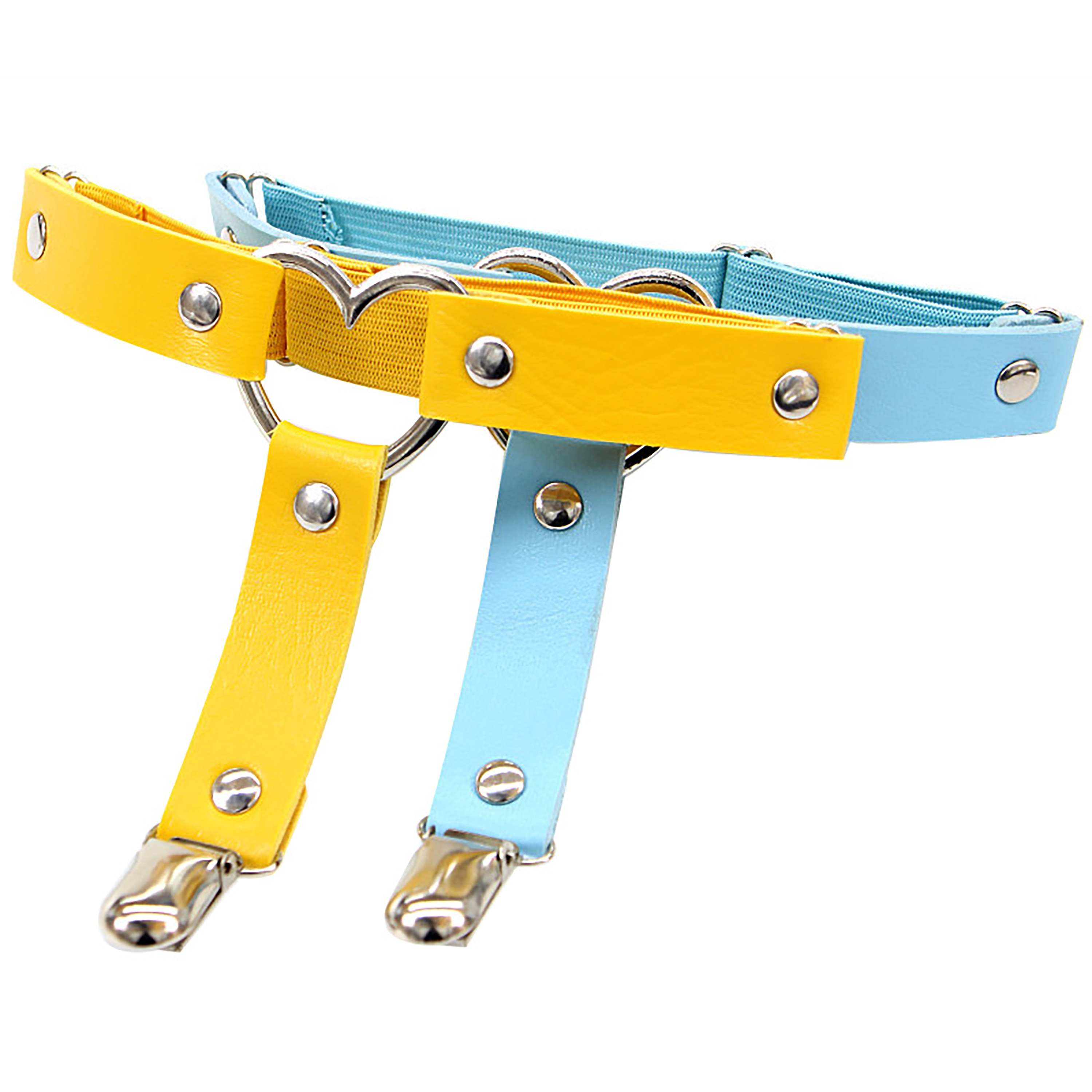 1 unidad de liguero de cuero PU tipo corazón tipo T, arnés de pierna elástico Sexy gótico Punk, ligas ajustables para chicas, accesorios de fiesta para Bar
