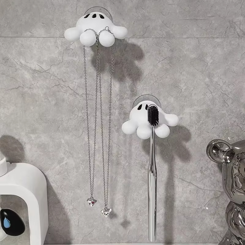 Toothbrush holder Mickey Palm cute bathroom towel suction cup multi-function hook traceless hook data cable winder