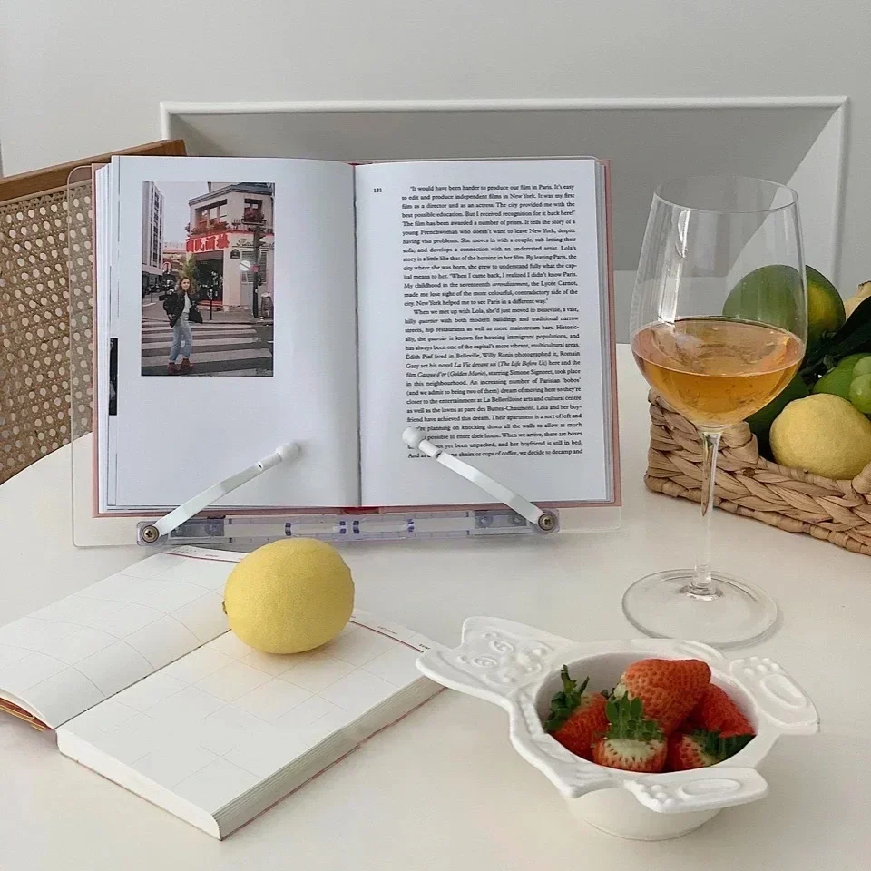 Lifted Laptop Stand Holder, Desktop Reading Rack, Ins Style Tablet Holder, Transparent Acrylic Reading Stand