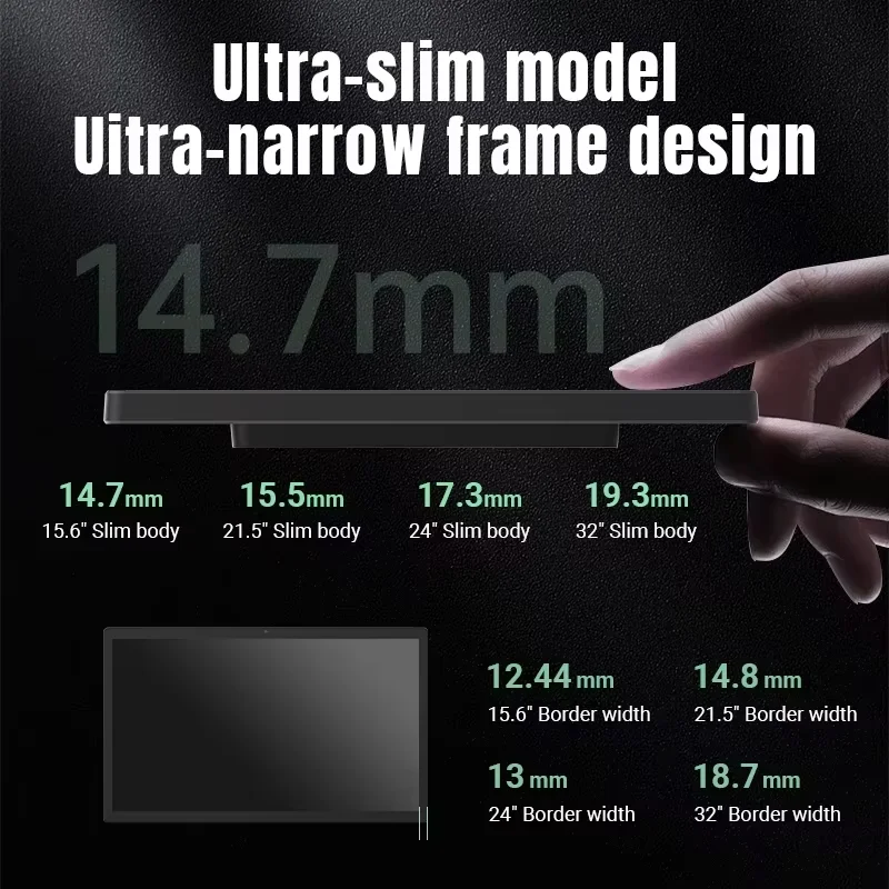 Free Shipping 15.6-32 Inch Android 14 Wall Mount Tablet PC 8G+128G Multimedia Player HDMI Input Touch Screen Slim Display
