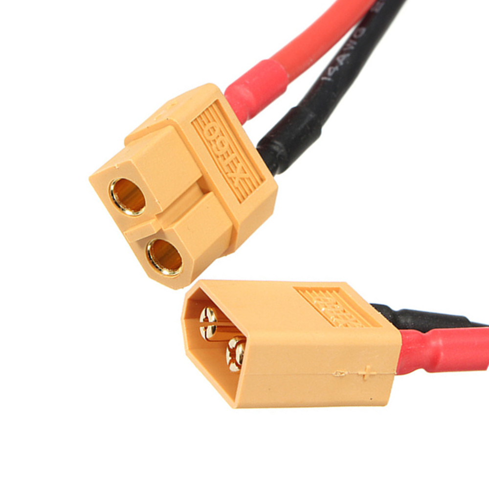 1 Uds XT60 Cable de extensión de conector macho a hembra Cable de silicona 14AWG 12AWG 5 ~ 50CM