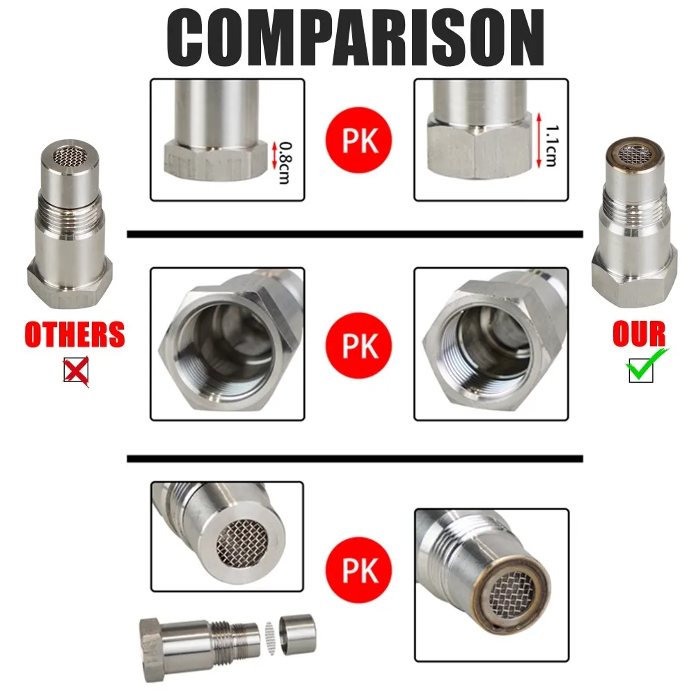 Conector Universal para Sensor de O2-Oxygen de coche, adaptador interno M18x1.5 Bung P0420 P0430 para todoterreno