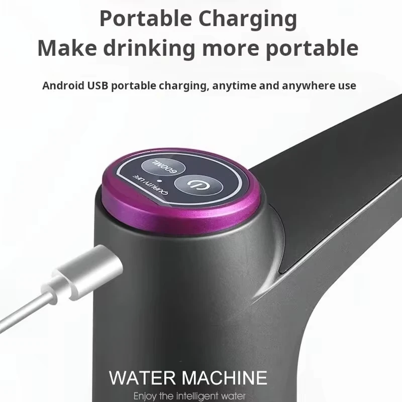 Prensa de agua automática, bomba de agua eléctrica de barril para el hogar, bomba de agua Mineral recargable por USB, dispensador de agua portátil