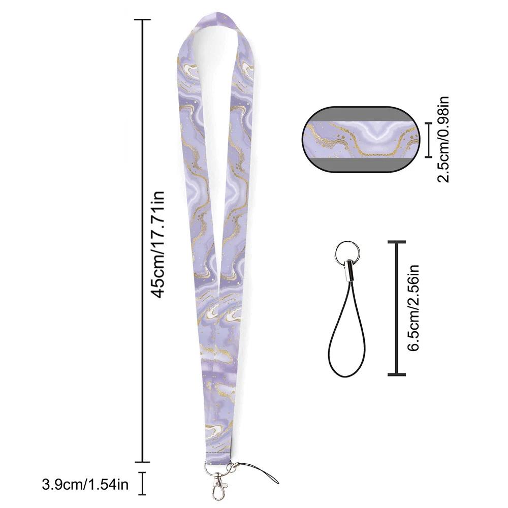Tarjetero Simple de mármol con forma de corazón y arcoíris, cuerda colgante encantadora, accesorios para colgar, cordón, funda para paseo de autobús para estudiantes