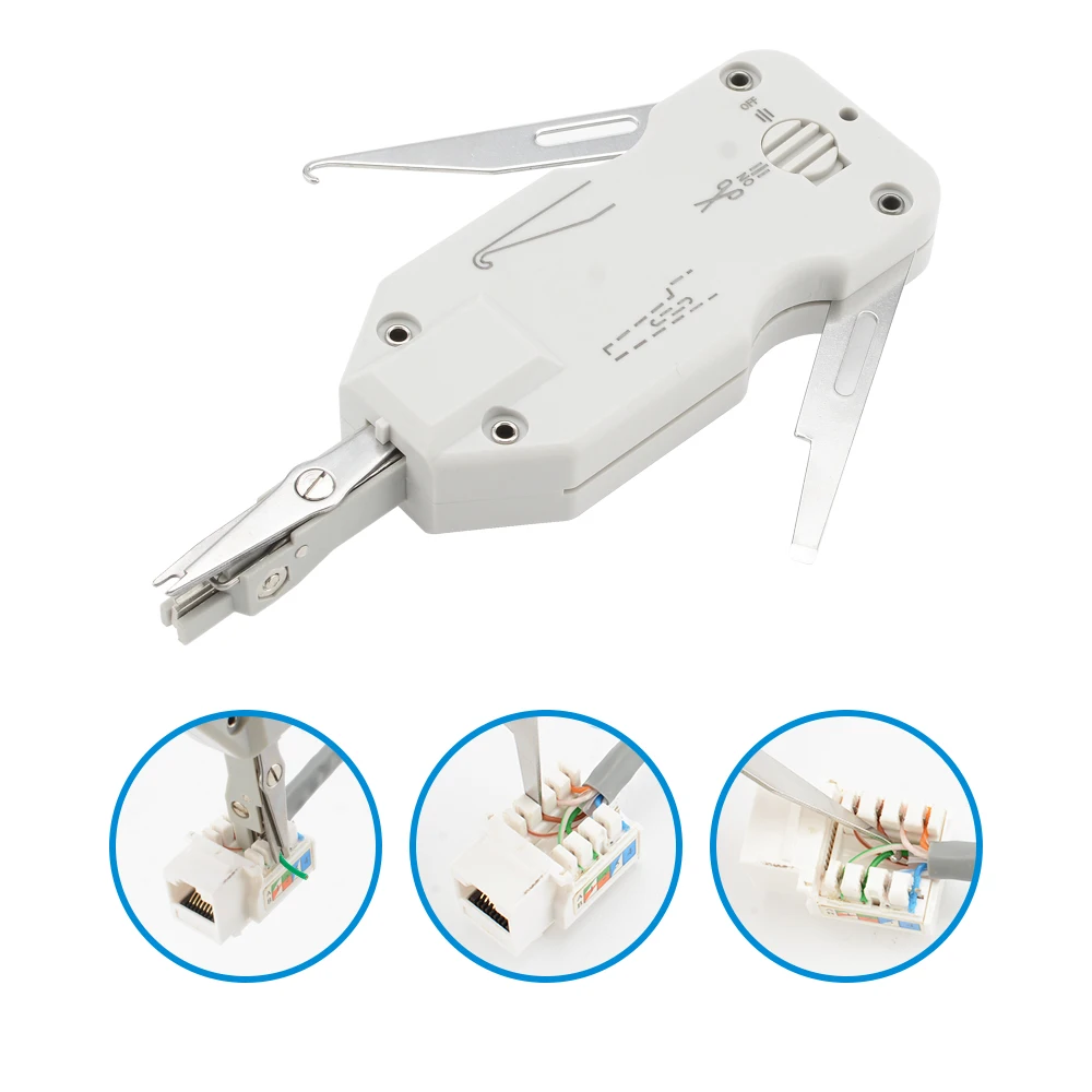 Multifunctionele Krone-type netwerkkabel Cat5 en telefooninbrenging Impact Terminal Tools 110 Punch Down Tool