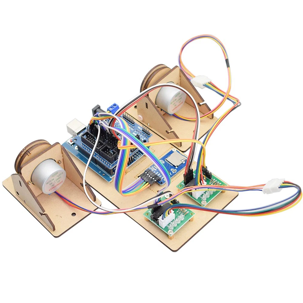 Zeichnen Sie den Wandmalerei-Roboter mit Kabelplotter für Arduino Robot Maker Project Kit Polar Graph mit Motor, programmierbares Spielzeug-DIY-Kit