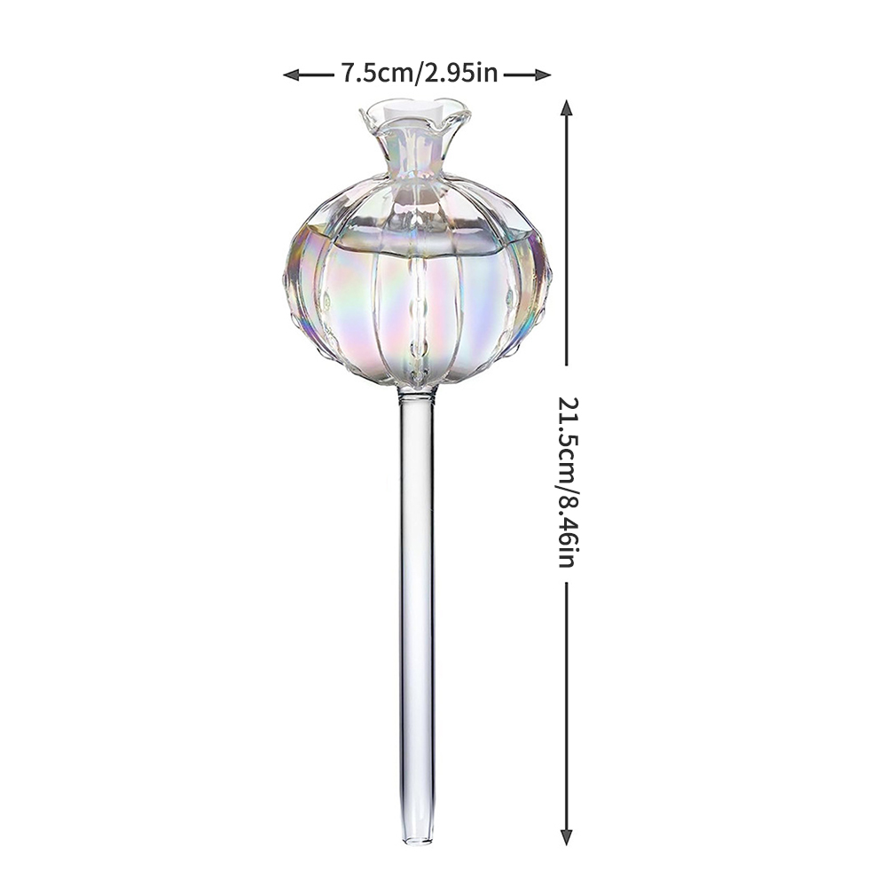 2PCS Pomegranate Flower Watering Machine Glass Creative Modeling Watering Machine Pot Lazy Watering Machine