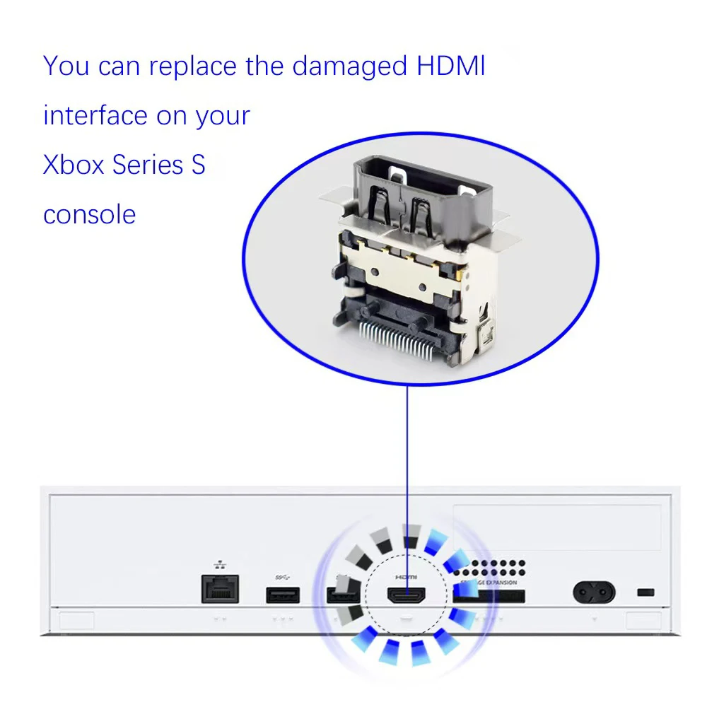 1PCS Original For XBOX Series S X HDMI-compatible Port Socket Interface Connector Replacement For XBOX ONE Slim X