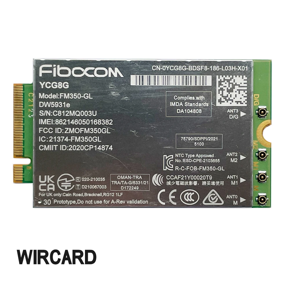FM350-GL DW5931e DW5931e-eSIM 5G M.2 Module For  Latitude 7440 Latitude 5531 9330 3571 Laptop  5G Solution 5000 FM350- gl
