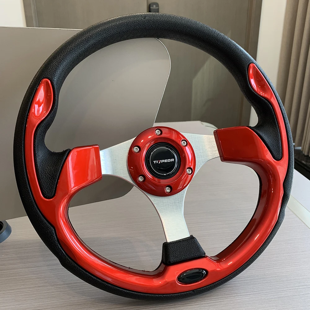 tiypeor Universal Racing Car Racing Steering Wheels PU 13inch 320mm Drifting Sport Steering Wheel