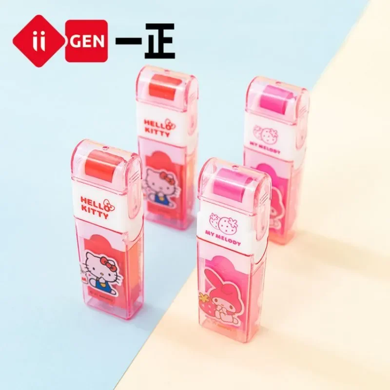 2 pz/set Sanrio Hello Kitty Roller Eraser Cute Creative Writing Correction School Student Office gomme di cancelleria elementare