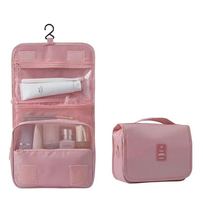 Capacità Borsa portaoggetti portatile con separazione asciutta e bagnata Borsa lavabile Borsa per trucco da appendere multifunzionale da viaggio di grandi dimensioni con sospensione