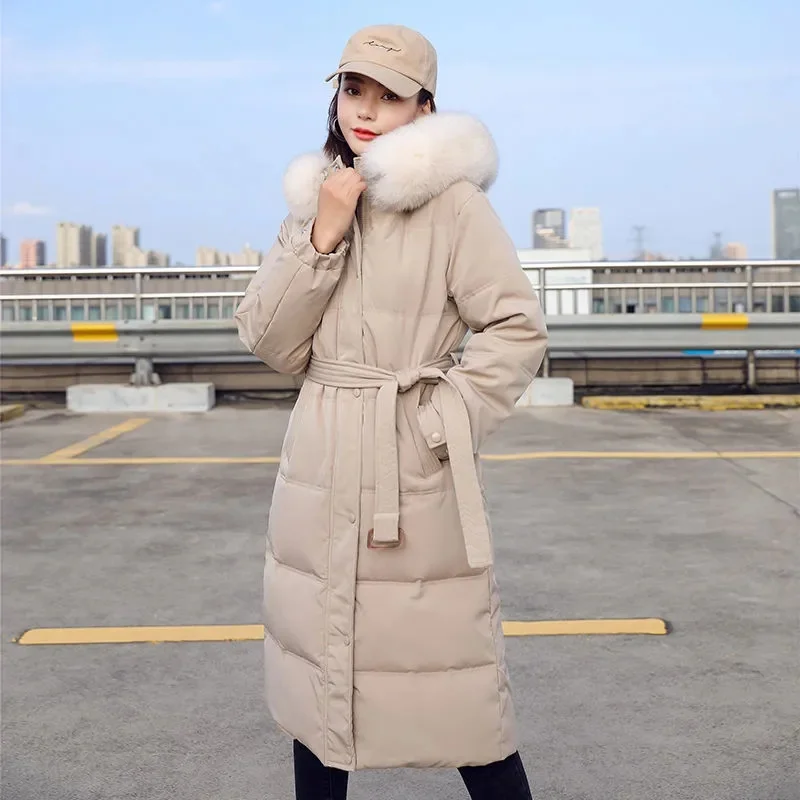 Nouveau automne coréen à capuche épais chaud vers le bas coton veste femmes hiver Parkas décontracté mi-long rembourré vêtements pardessus ample T746