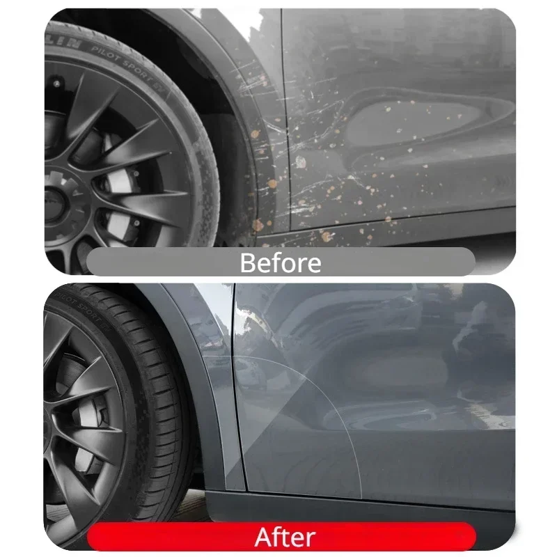 Película transparente de TPU para Tesla Model 3/Y/3 +, película protectora extendida para puerta delantera y trasera, conjunto de ropa Invisible para coche 2024