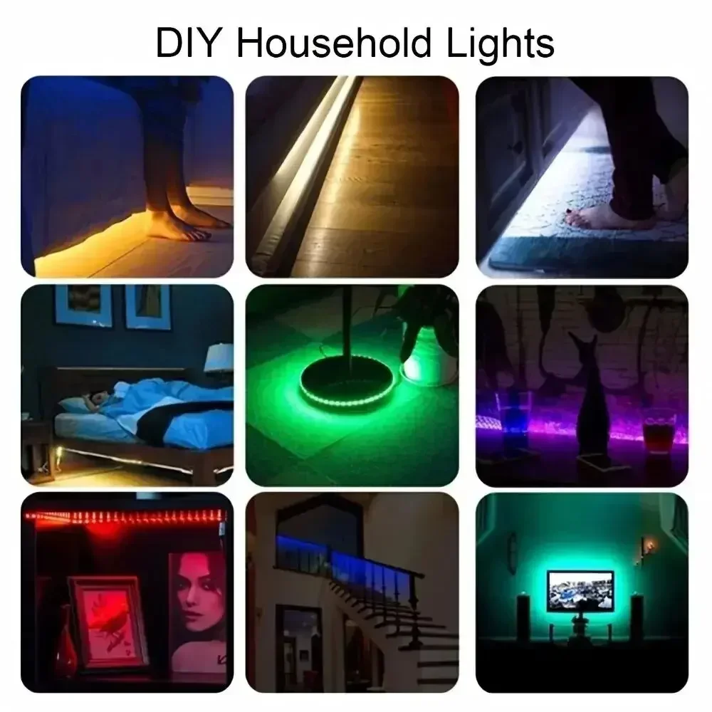 ไฟ RGB 5050แถบไฟ LED ยูเอสบี5โวลต์สายริบบิ้นยืดหยุ่นได้หลอด LED 30 LED/m หรี่แสงได้สำหรับตกแต่งบ้านห้องปาร์ตี้