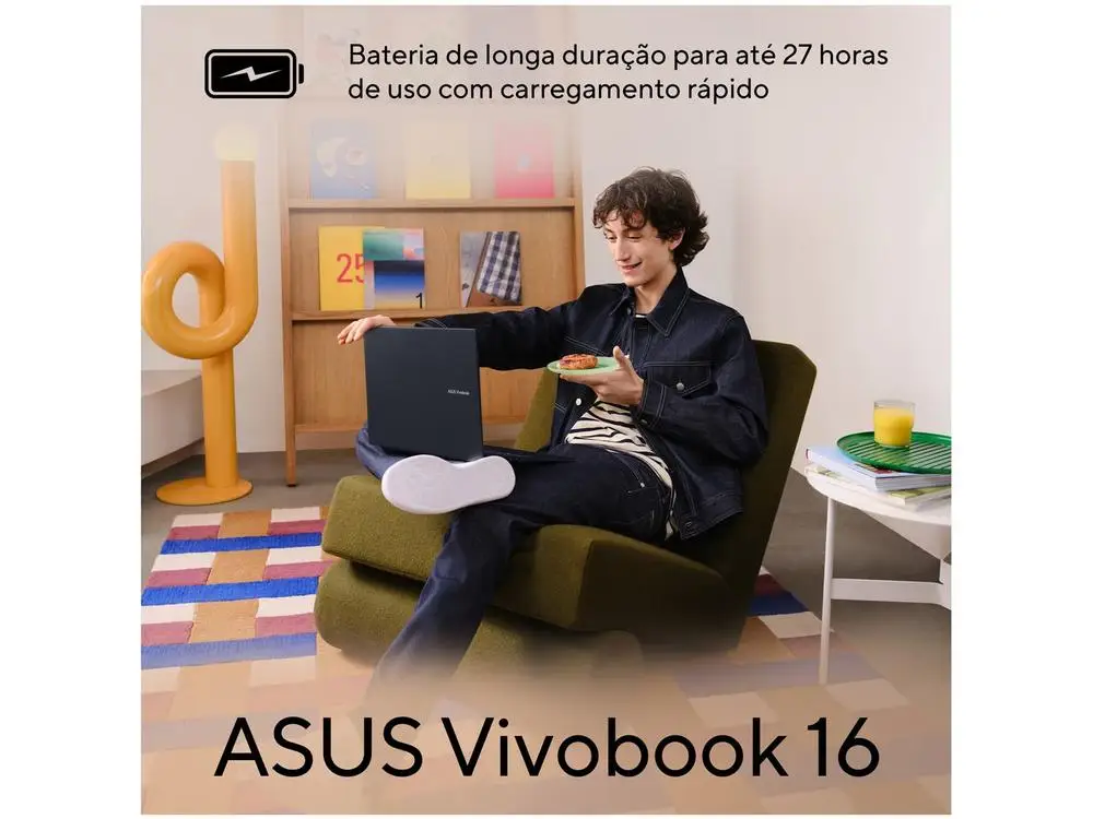Notebook ASUS Vivobook 16 X1607QA-MB091W Qualcomm Snapdragon 1TB SSD 16GB RAM 16" Windows 11 90NB15Z2-M007D0