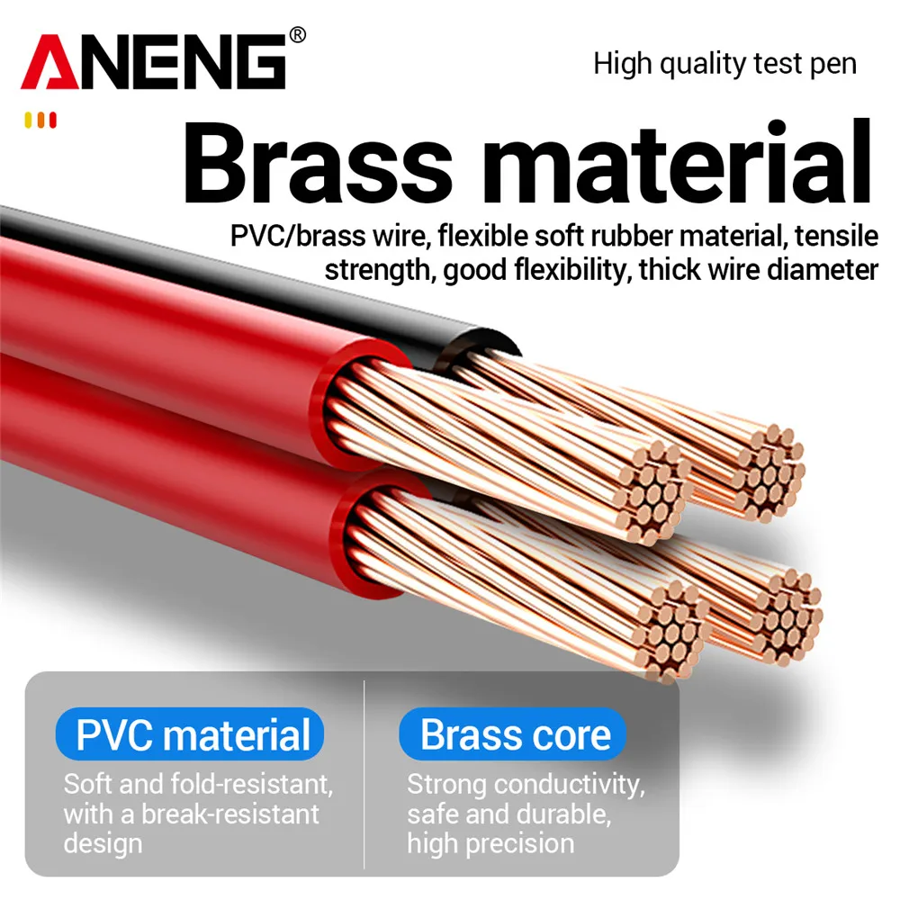 ANENG PT840 1000V 10A DIGITAL MULTIMETER Probe Universal ทดสอบเข็ม PIN ปากกาลวดชุดสายเคเบิล Current เครื่องทดสอบโวลต์มิเตอร์ลวด