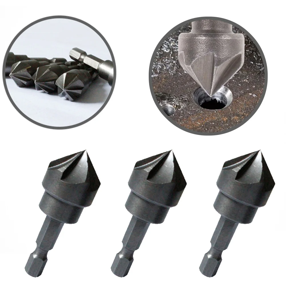 1 Máy Tính 90 Độ Mũi Khoan Khoan Chamfer Bit 1/4 "Chuôi Lục Giác Mộc Gỗ Góc Điểm Vát Cắt Cắt Loại Bỏ bur