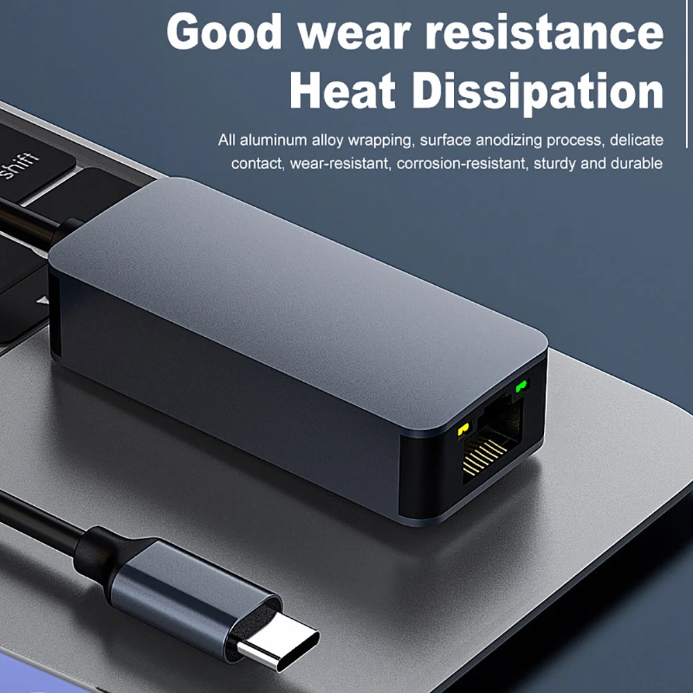 2500 Мбит/с USB C Type-C Ethernet к RJ45 2.5G USB 3.0 Проводной адаптер-конвертер Lan Сетевой концентратор для Windows 7/8/10 MAC Для ПК Ноутбук