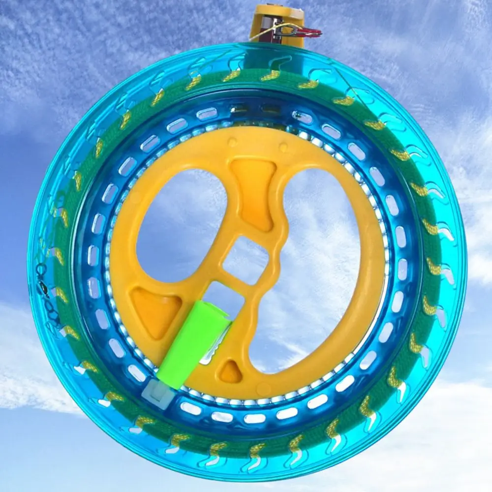 PET 16/18/20cm Kite Reel Winder Fire Wheel String Spool with 1312Feet Line Come with Lock Kite Line Winder Handle Tool