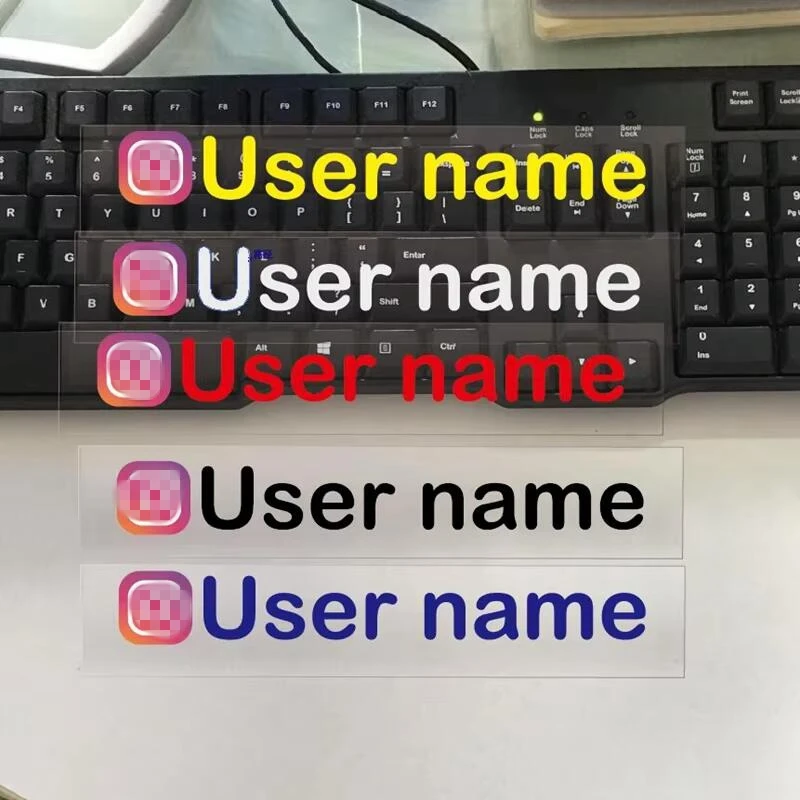 Spersonalizowany niestandardowy tekst dla nazwy użytkownika Instagram Wodoodporne naklejki samochodowe i motocyklowe