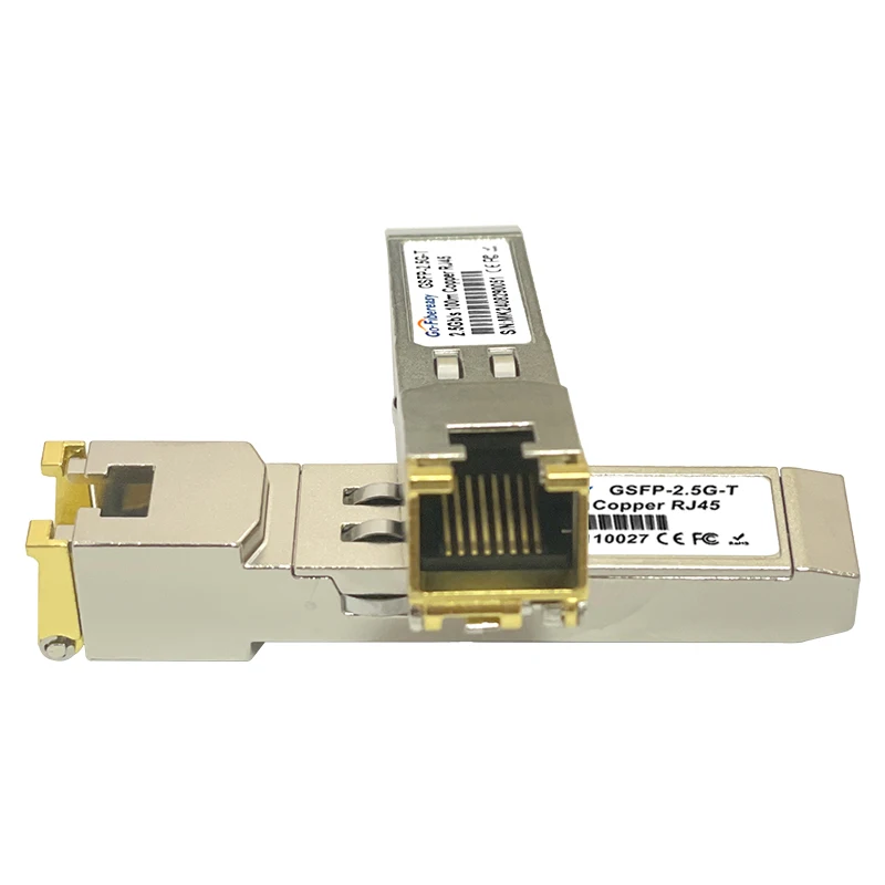 2.5G SFP to RJ45 Copper Module 1G/2.5GBase-T 100m RJ45 Connector Compatible For Mikrotik,HORACO,KEEPLiNK 2.5Gb SFP Fiber Switch