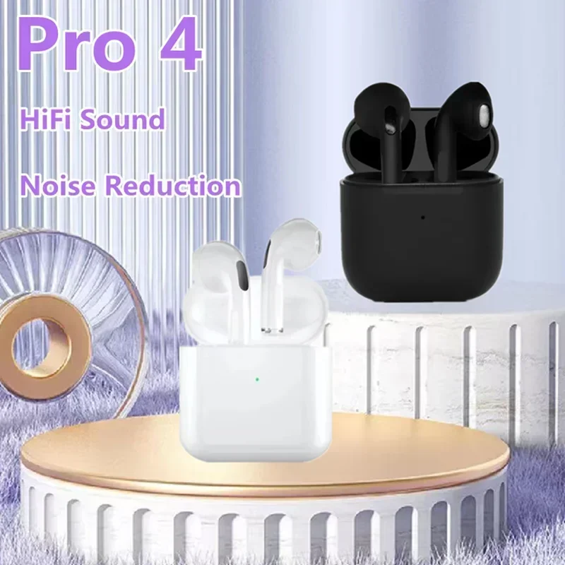 Pro4 tws fones de ouvido bluetooth 9d estéreo sem fio fones alta fidelidade handsfree com microfone para xiaomi
