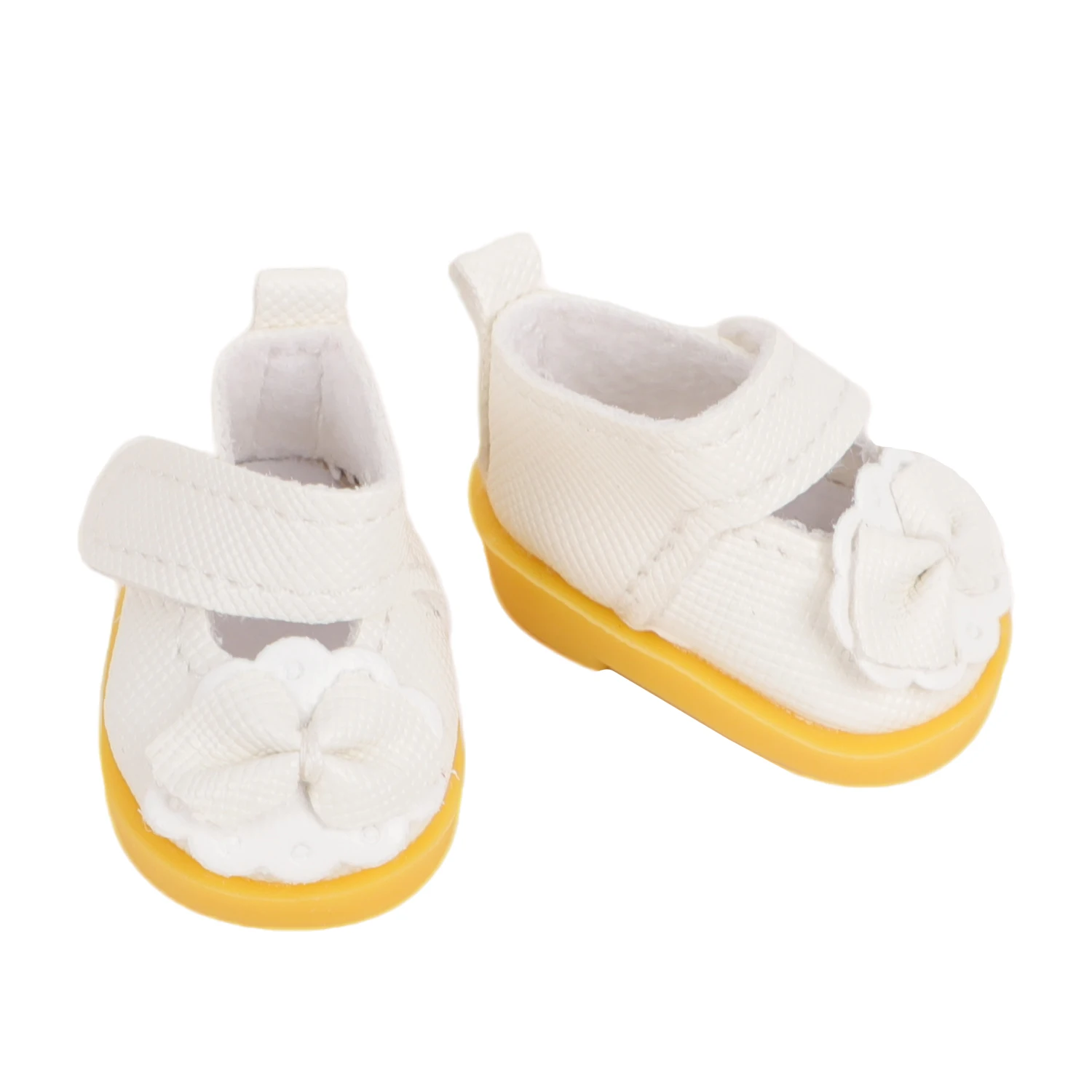 Buty 3,8 cm dla lalek Labubu 17 cm, urocze mini buty z kokardką dla lalek Labubu V1 V2, bawełniane akcesoria do lalek, prezent dla dziewczynki