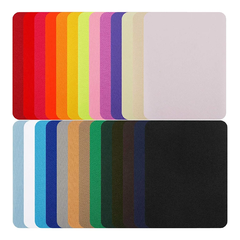 Parches para planchar, reparación de ropa, parches de tela multicolores, parche de algodón con pegamento fuerte para planchar, decoración de reparación de vaqueros, 4 Uds.