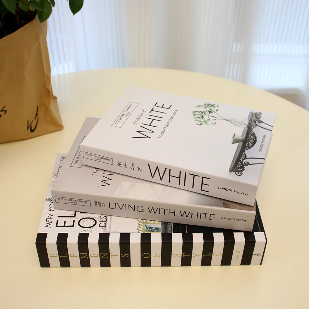 3Pcs/Set Multiple Size Fake Books Set Coffee Table Books Villa Hotle Simulation Books Set Shooting Props Living Room Decor