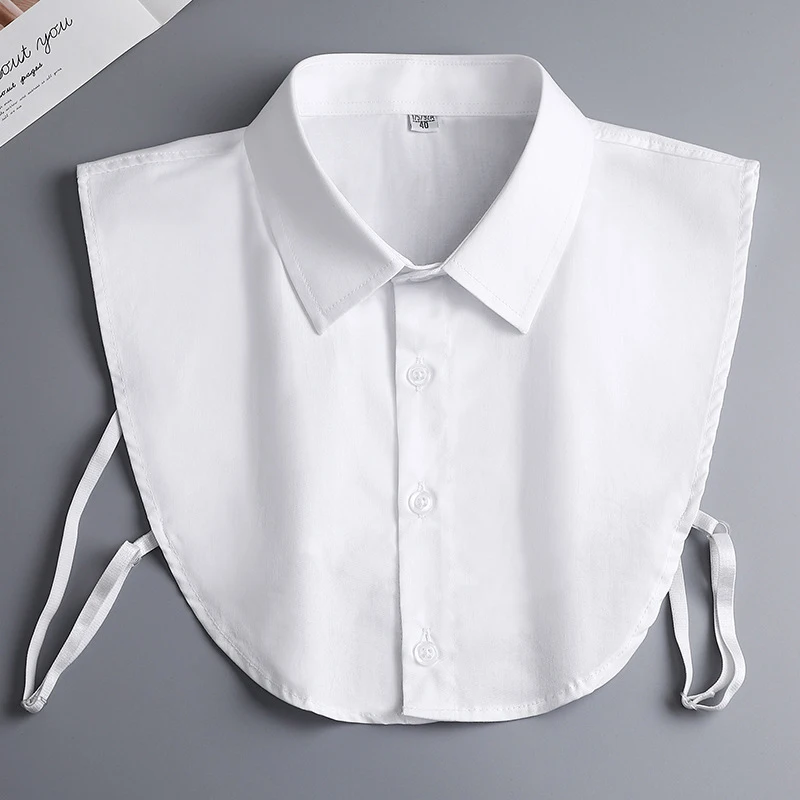 Medio cuello falso para mujer, cuello de negocios, cuello de camisa falso, medio cuello falso cómodo para hombres y mujeres, ocasiones formales