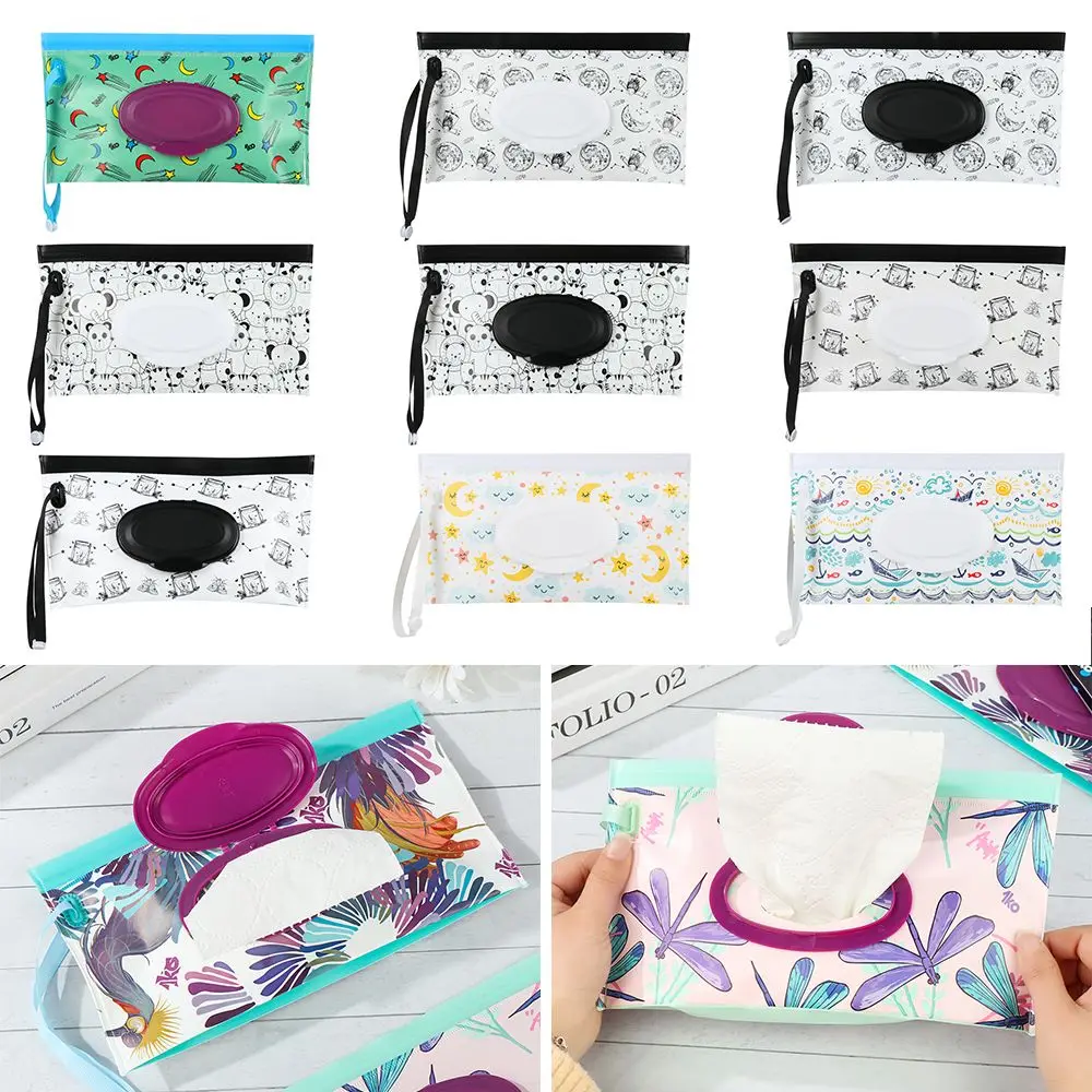 Handige Outdoor Flip Cover Baby Product Draagtas Draagbare Tissue Box Kinderwagen Accessoires Natte Doekjes Tas Cosmetisch Etui