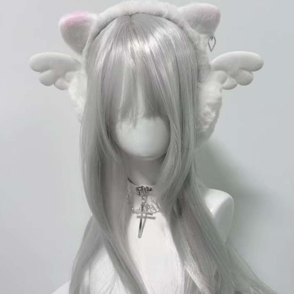 Наушники с крыльями ангела на Хэллоуин, эстетические плюшевые теплые субкультуры, милые перчатки для девочек, Y2k, чехол для ушей для женщин, зимние аксессуары