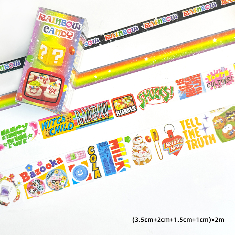 4Pcs 쿨 Washi 테이프 Scrapbooking 용품 Washi 테이프 일기 장식 Cinta Adhesiva Decorativa 한국어 편지지 마스킹 테이프