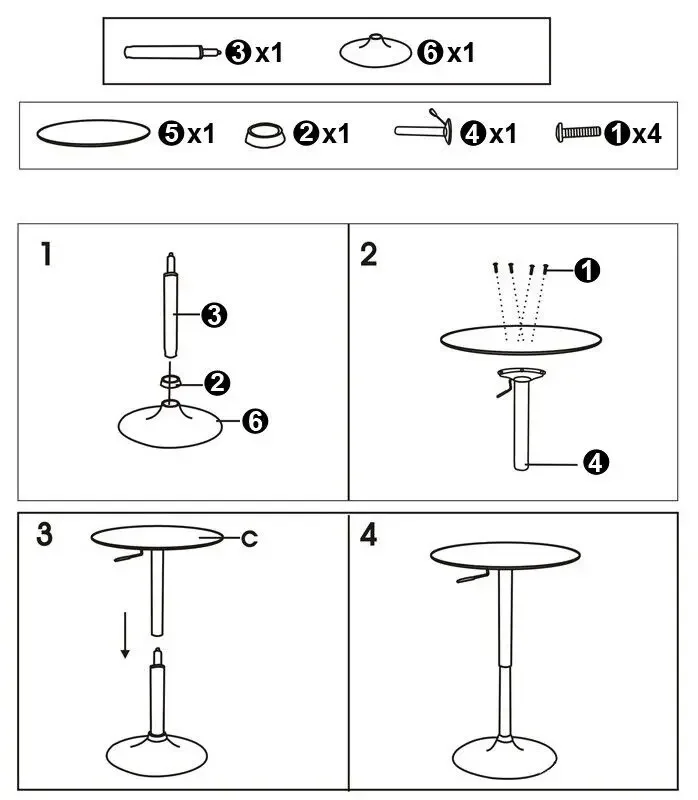Mesa giratória com altura de balcão, pub ajustável, bistrô, bar, mesa de café, moderna dos EUA