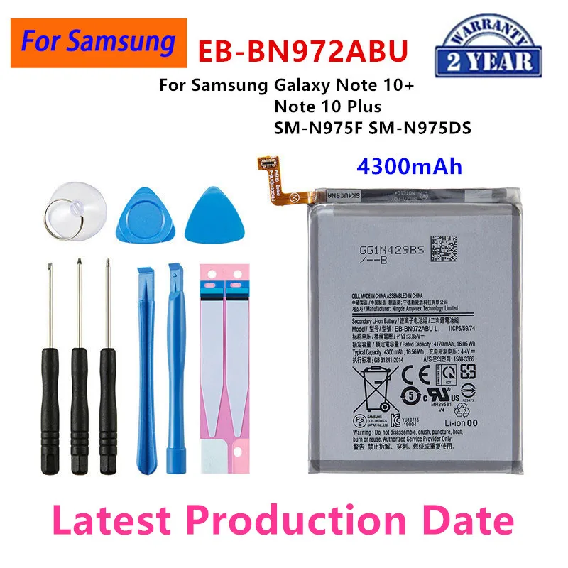Brand New EB-BN972ABU 4300mAh Battery For Samsung Galaxy Note 10+ Note 10 Plus  SM-N975F SM-N975DS phone Batteries