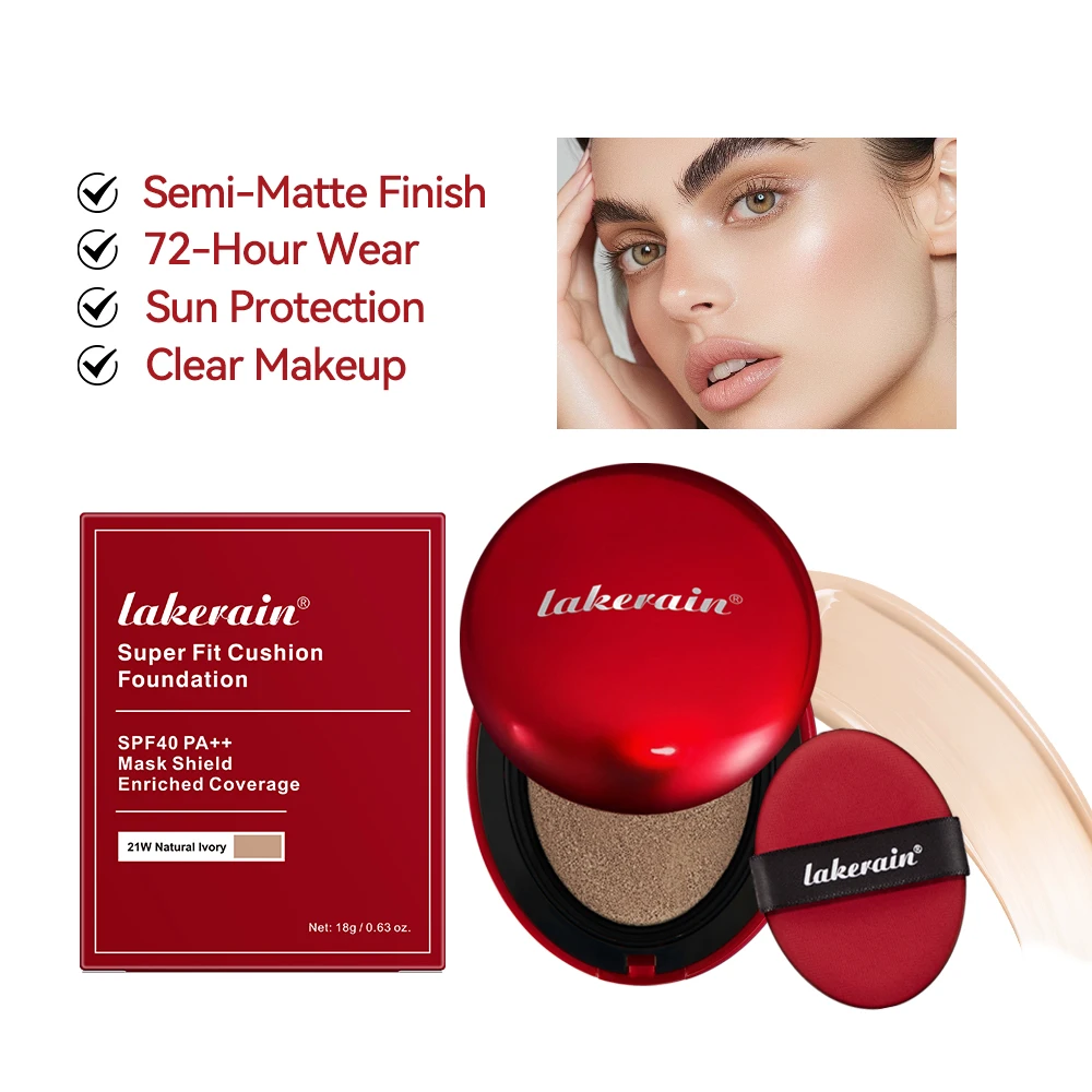 ครีมกันแดด Cushion Foundation Fit Cushion Foundation Full Coverage กันน้ําคอนซีลเลอร์ติดทนนานแต่งหน้าติดทนนาน