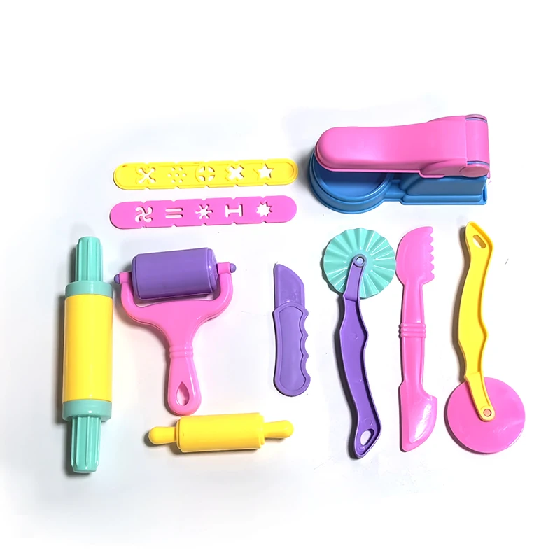 Juego de accesorios para masa de juego, herramientas para masa con varios moldes de plástico, cortadores, modelo de arcilla para niños, 25-32 Uds.