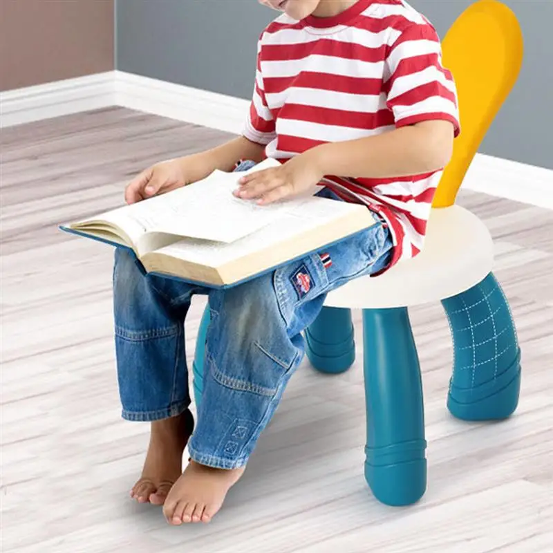 Cartoon Lovely Stool Building Blocks Chair Macron color scheme Puzzle Pieces Plastic Light Stool for Home Children NEW