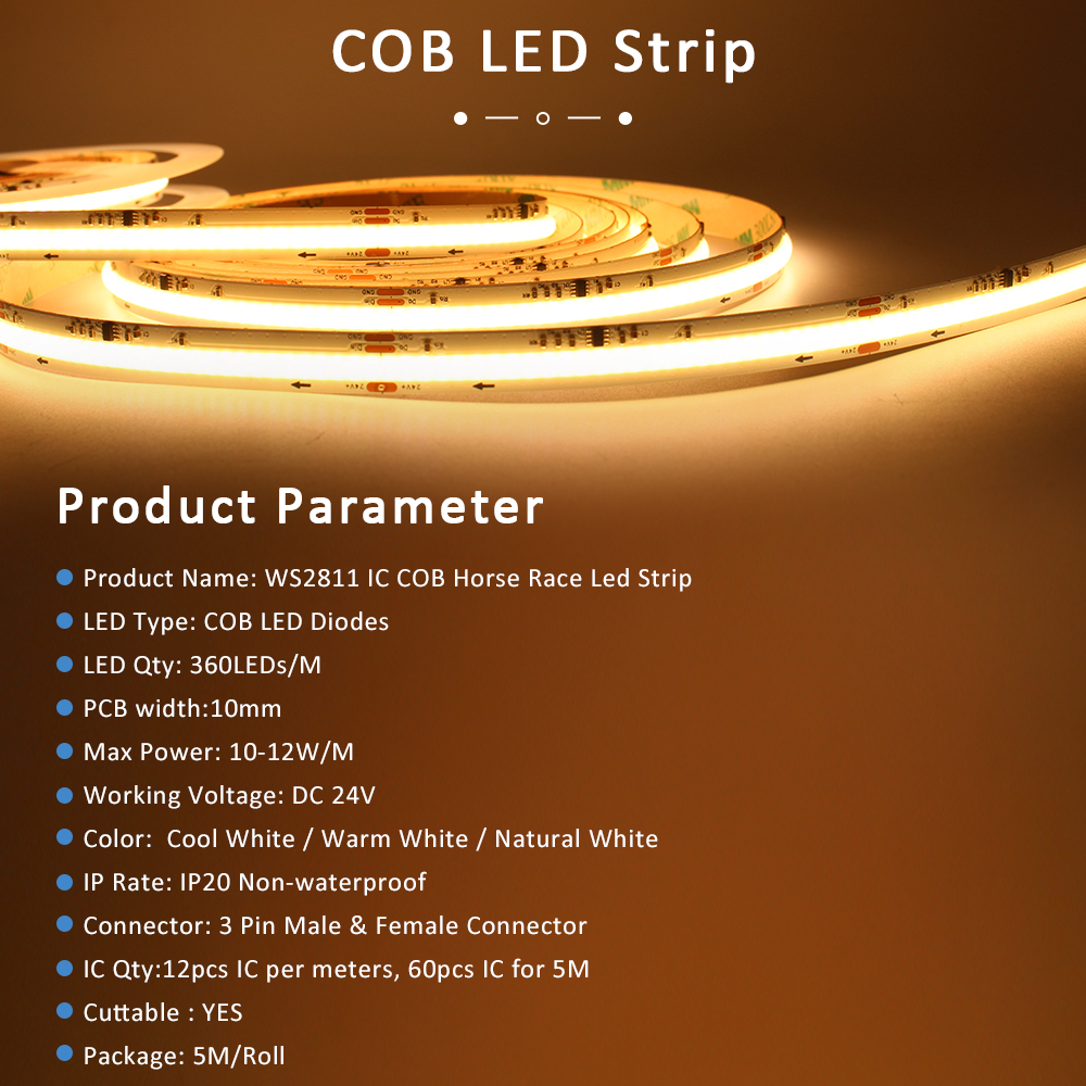 Tira de luces de agua corriente COB WS2811 de 5M, 10M, 15M, para 24V, 400W, Sensor de movimiento PIR, controlador LED de escalera, decoración de iluminación