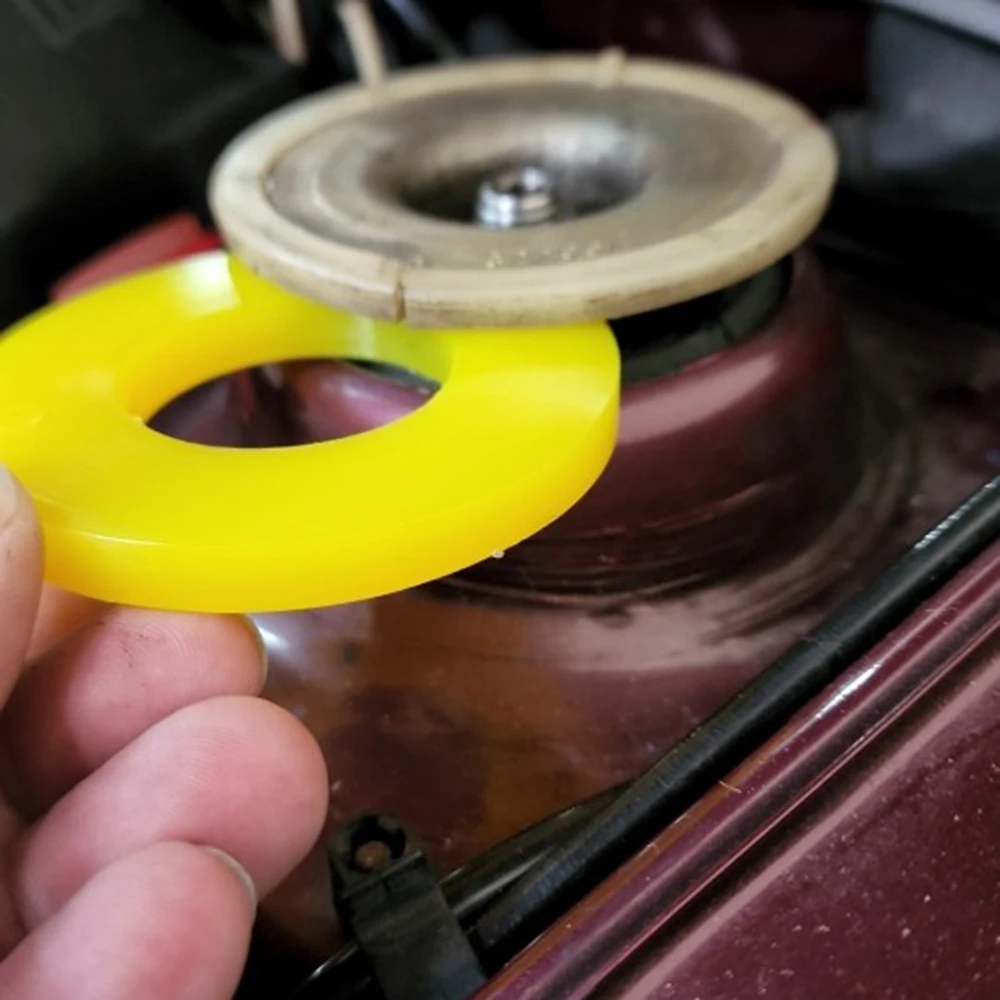 2X サイレンサーパッド ラバーブッシュ ダンパー ユニバーサルフロントストラット タワーマウントサスペンション 衝撃吸収ベアリング バンプ上のワッシャー