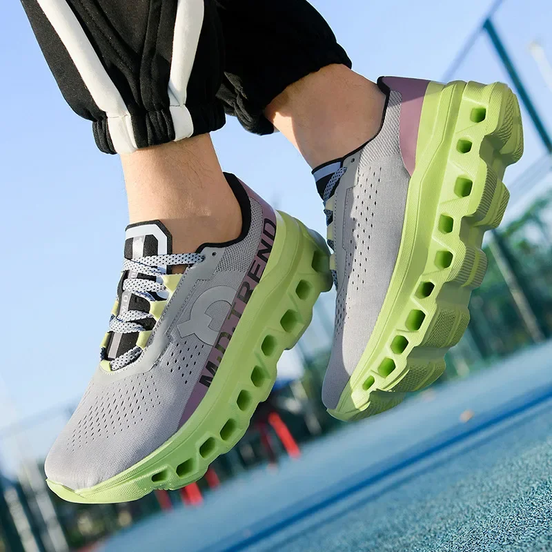 Zapatos deportivos para hombre, zapatillas informales de lujo, zapatos para correr de malla, plataforma ligera de verano, zapatos para caminar de baloncesto a la moda para hombre