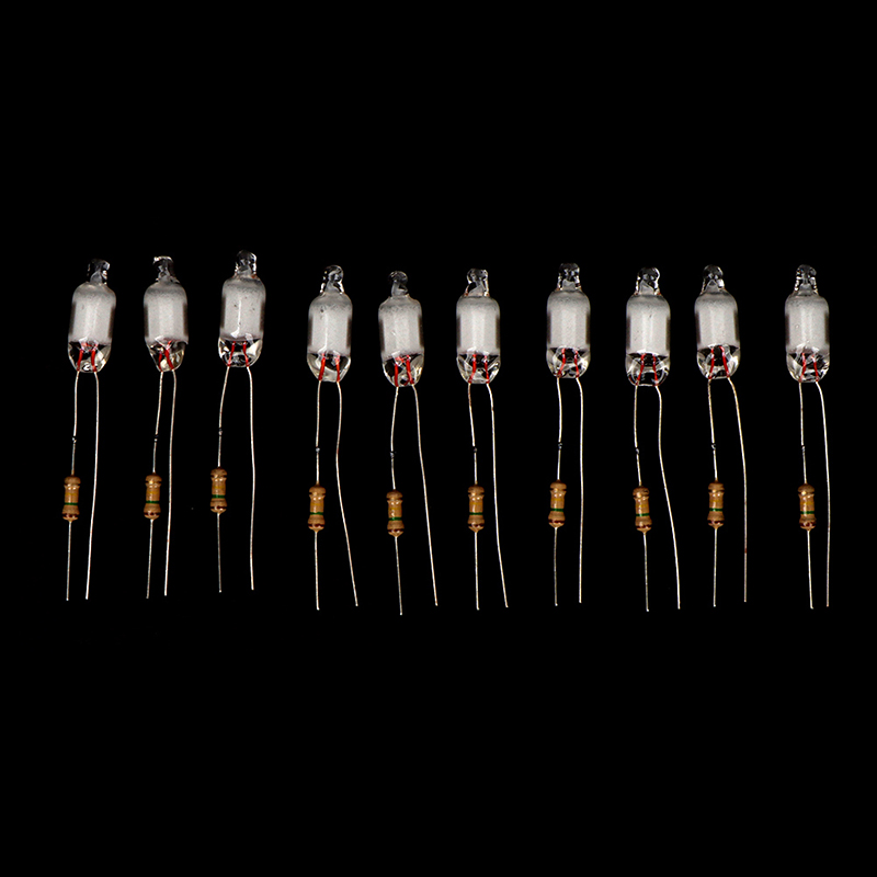 Mini Lâmpadas de Néon com Resistor, Indicador de Luz, Vermelho, Azul, Verde, 6x13mm, 220V, 10Pcs