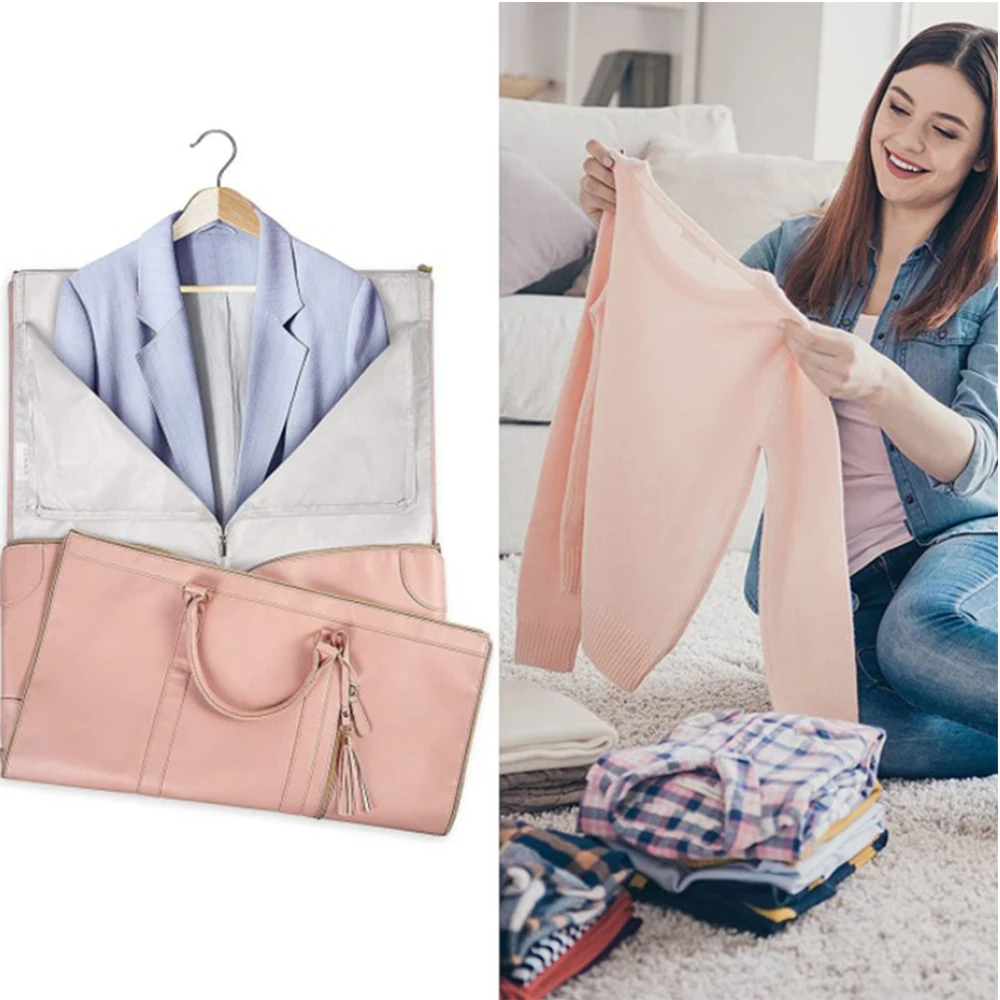 Buylor 2 Stück Taschen, faltbare Anzugtasche, große Kapazität, Reisegepäcktasche mit Schuhbeutel, wasserdichte Damen-Handtasche, Outdoor-Fitness-Tasche