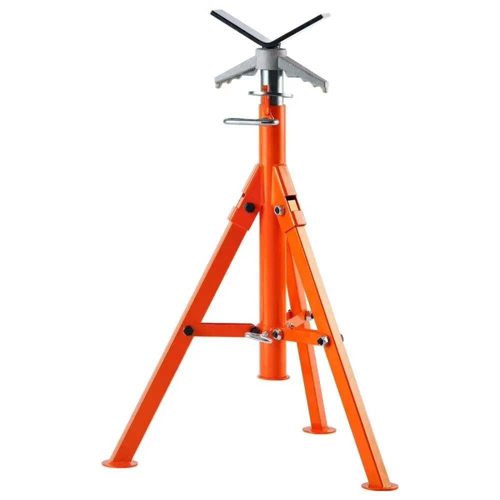 Robuster Rohrständer für 1 1 33,9 kg, höhenverstellbarer V-Kopf-Wagenheberständer für Rohre von 1,3, bis 30,5 cm, klappbares Design, Stahlstütze