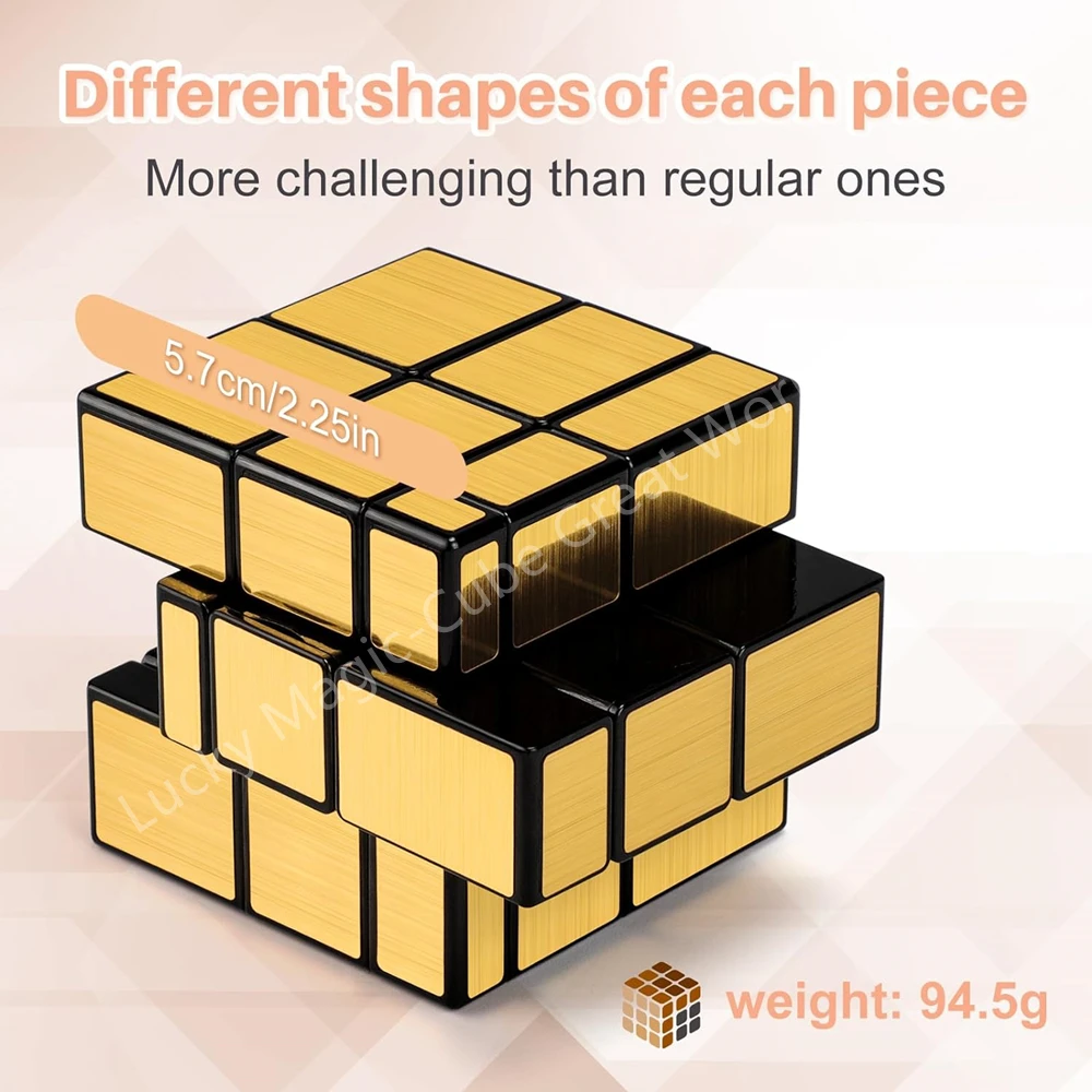 QiYi Multiple Options 2x2/3x3 Mirror Cube Gold Silver Brushed Magic Cube Speed Professional Puzzle Cubo Magico Toys