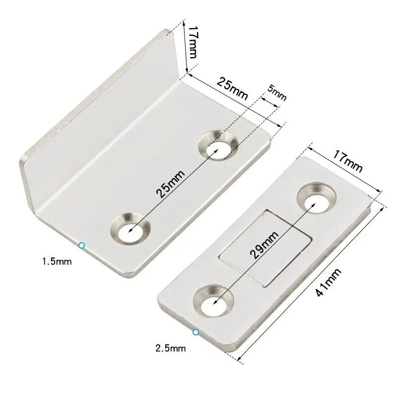 Ultra Thin Latch ตู้ L ประเภทประตูตู้จับประตูอุปกรณ์เฟอร์นิเจอร์ Strong Magnetic อุปกรณ์ครัว
