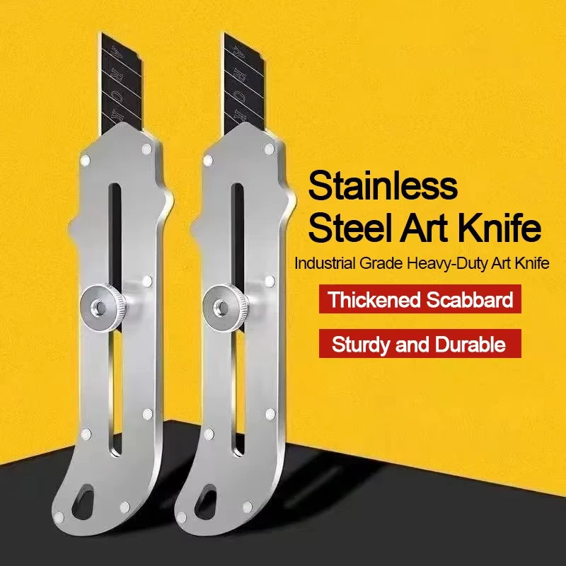 Stainless Steel Metal Art Knife Carving and Cutting Paper Wallpaper Knife all Steel Wallpaper Woodworking Blade