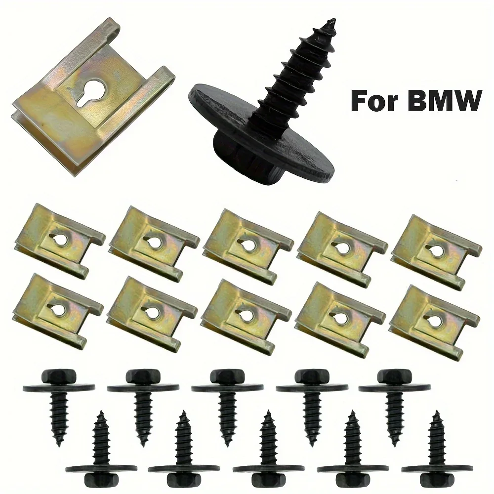 Base a vite per auto Clip a U Modifica auto Dispositivo di fissaggio Parafango in metallo Protezione paraurti Clip Accessori interni Fissaggio per automobile