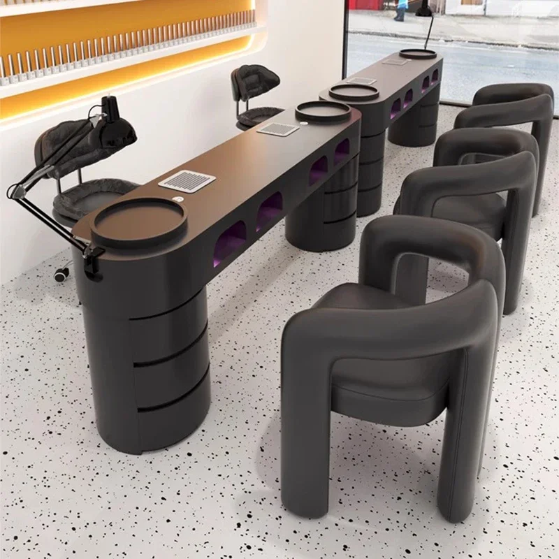 Acessórios kawaii mesa de unhas estação de trabalho nordic barbearia suporte de mesa de unhas preto tavolo per unghie móveis de salão de beleza